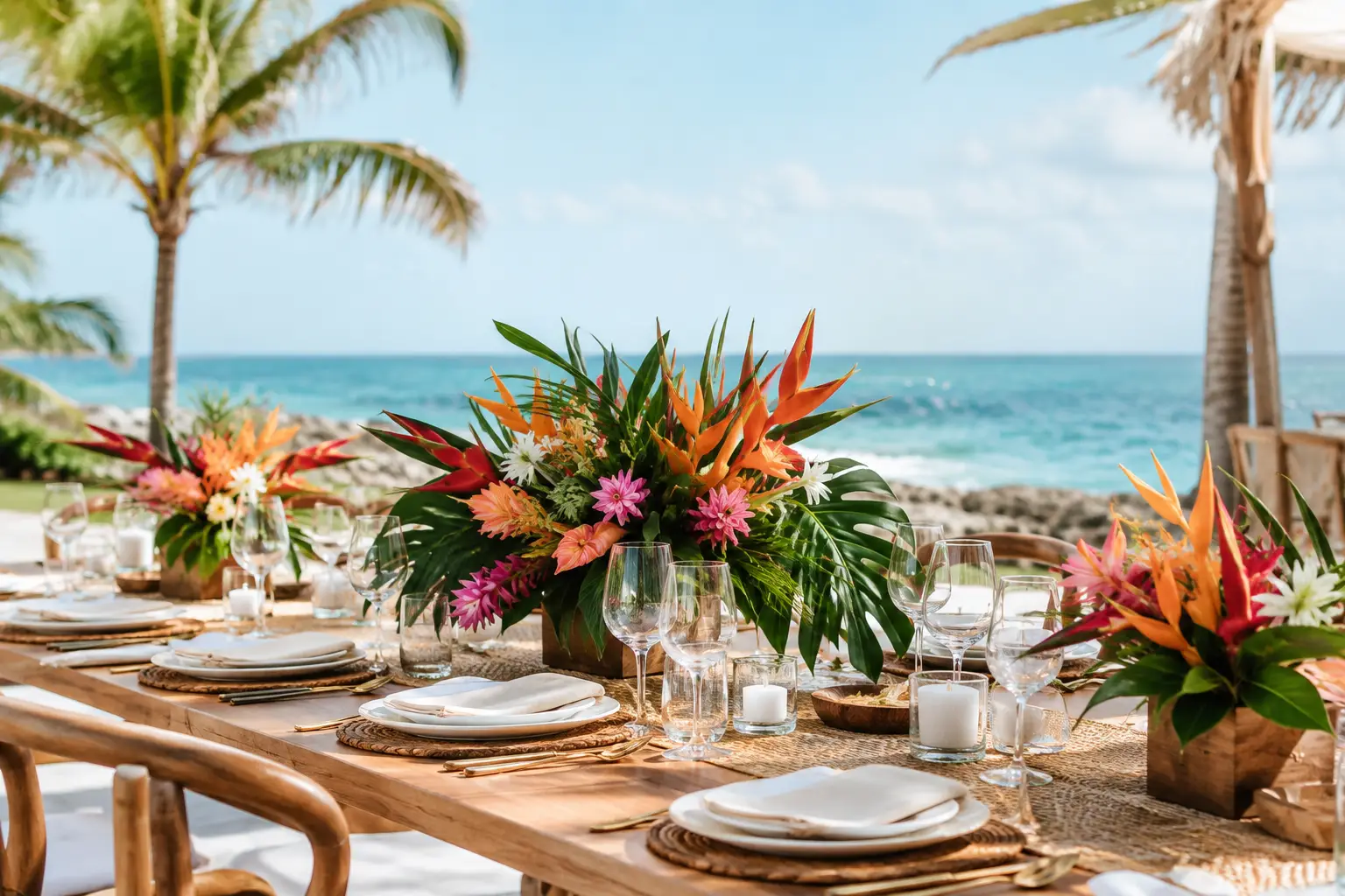 How to Style Tropical Wedding Tables Beautifully