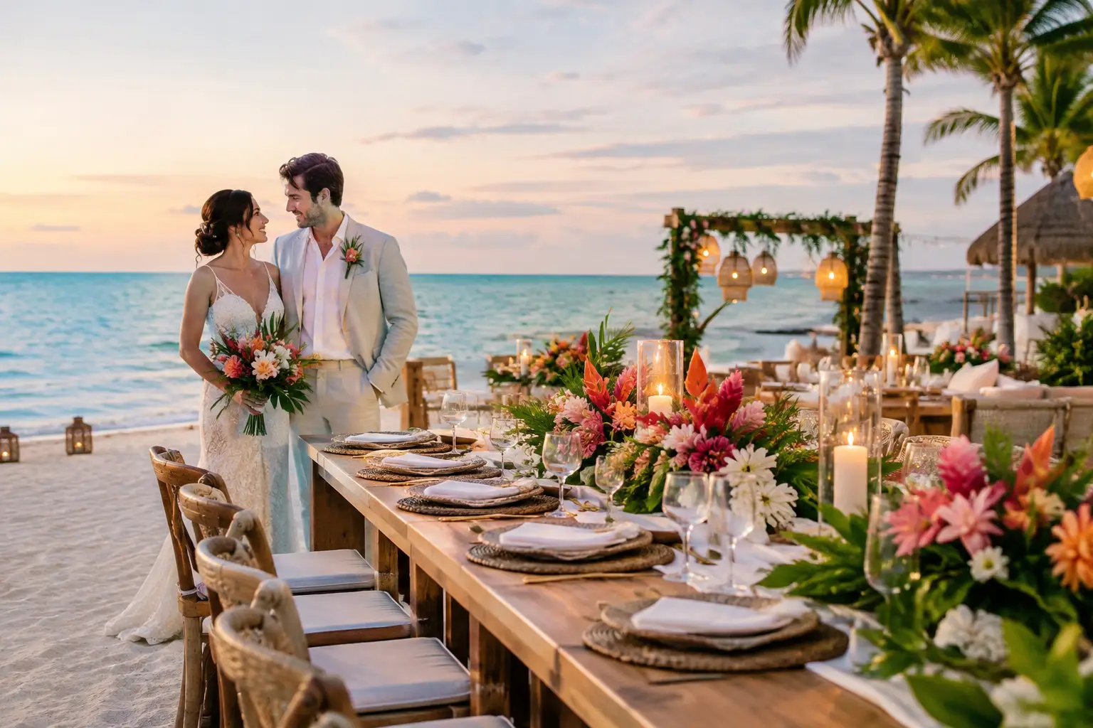 How to Style Wedding Reception in Riviera Maya
